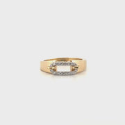 Natural Diamond Fashion Ring in 14K Yellow Gold Sz 6.5