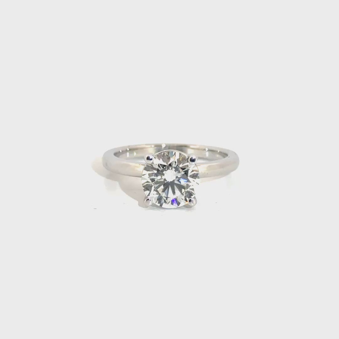 2.04ct. E VS1 Round Lab Grown Diamond in 14K White Gold