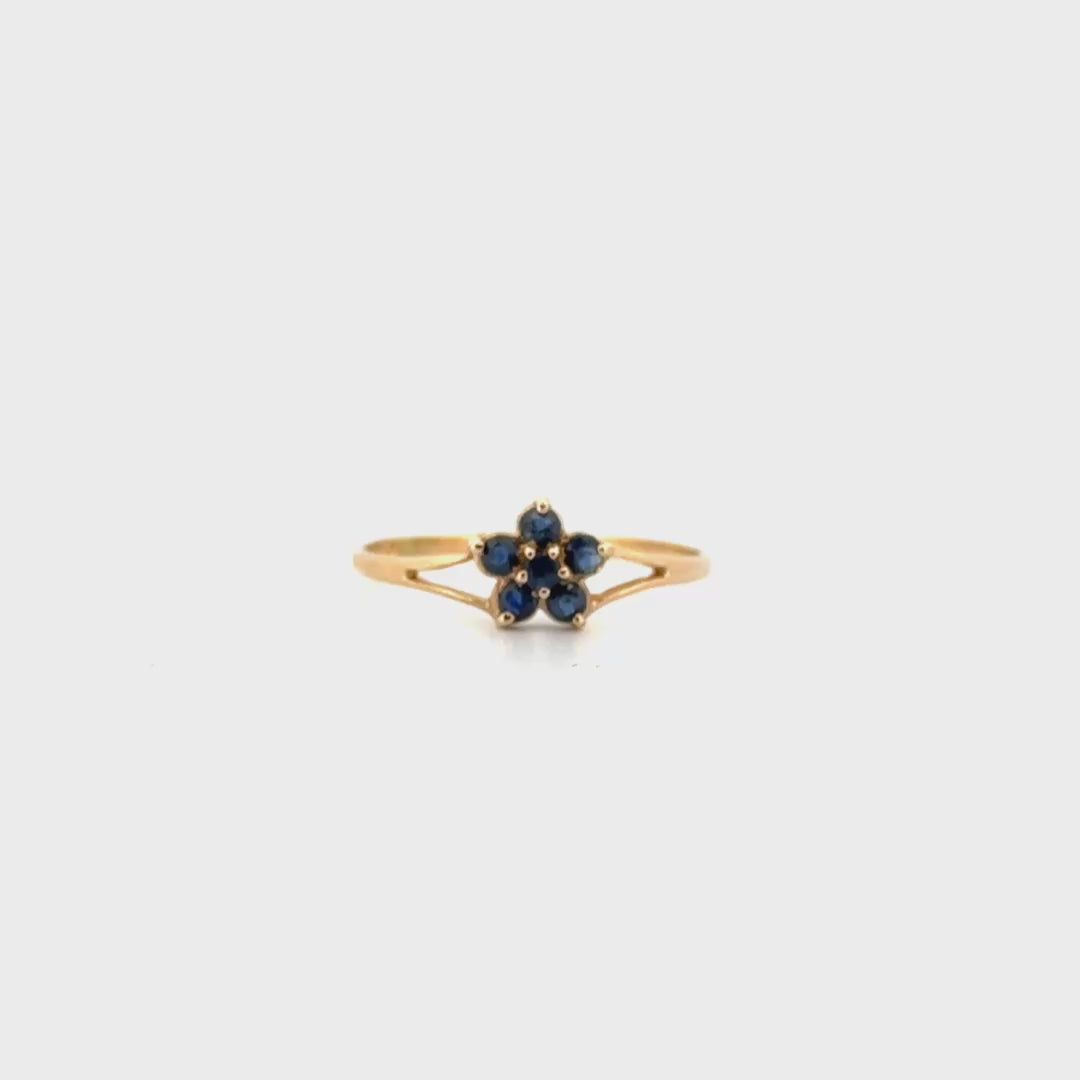 Sapphire Ring Set in 10K Yellow Gold