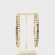 8cttw. Natural Diamond In N Out Hoops in 14K Yellow Gold