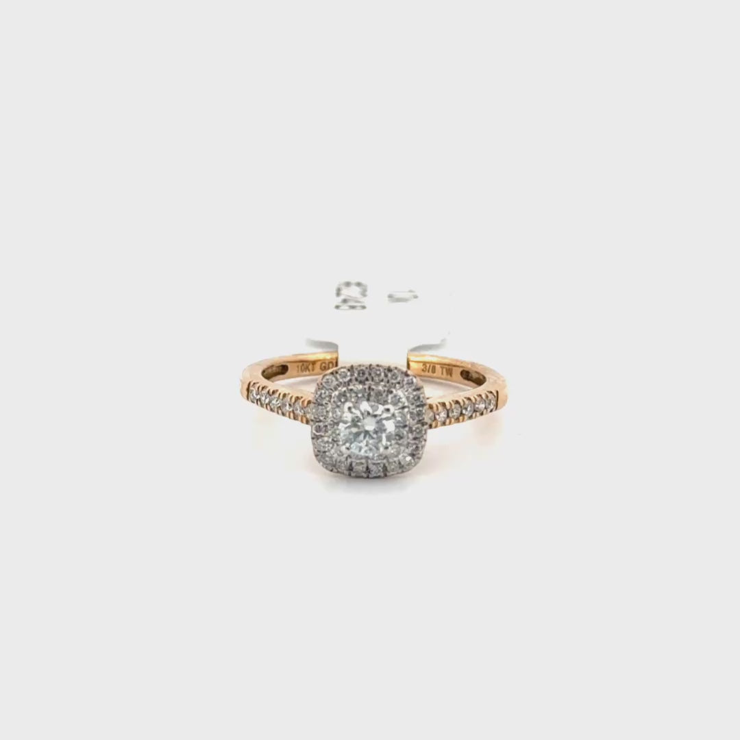 Natural Diamond Ring Set in 10K Yellow Gold