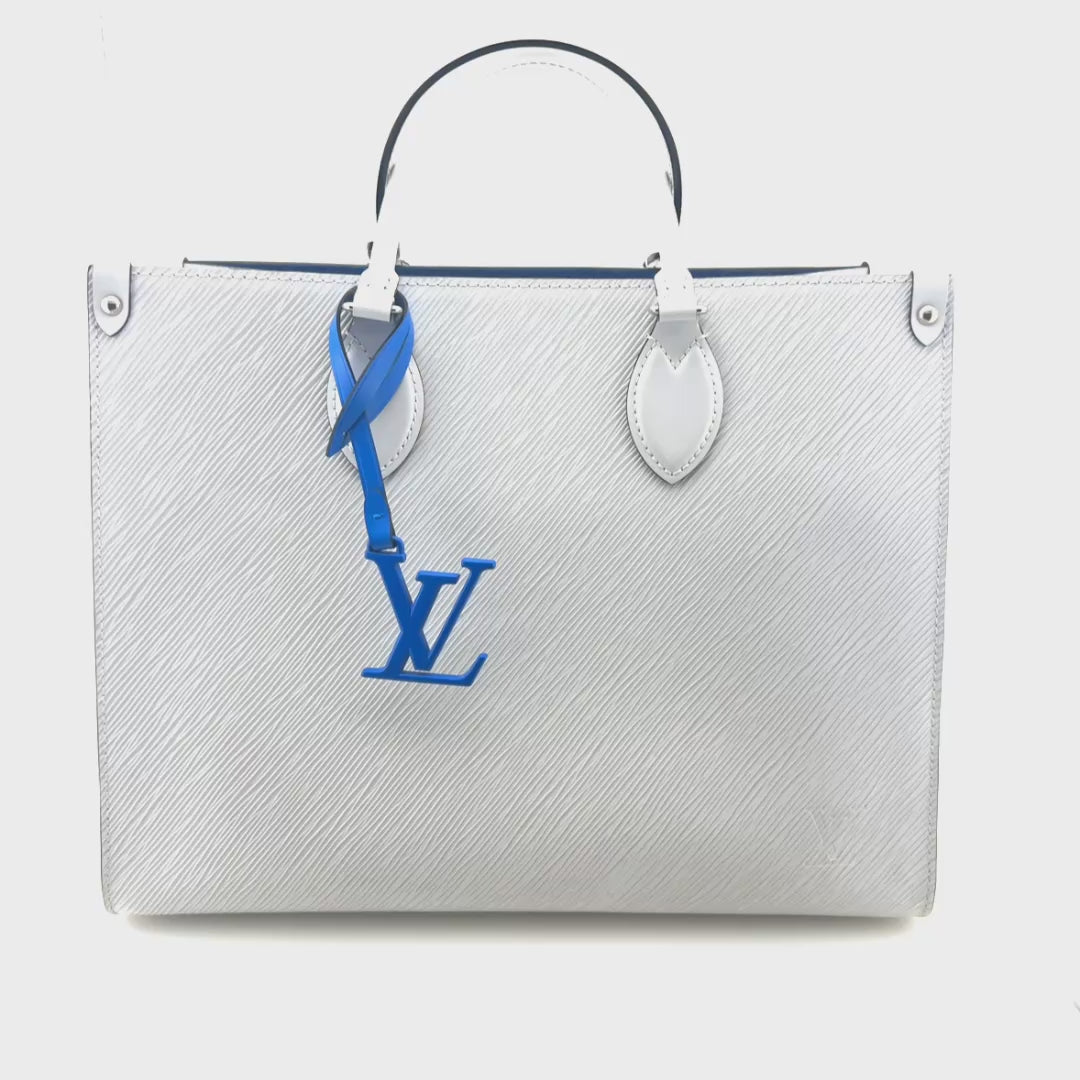 Louis Vuitton Onthego MM Epi White / Blue
