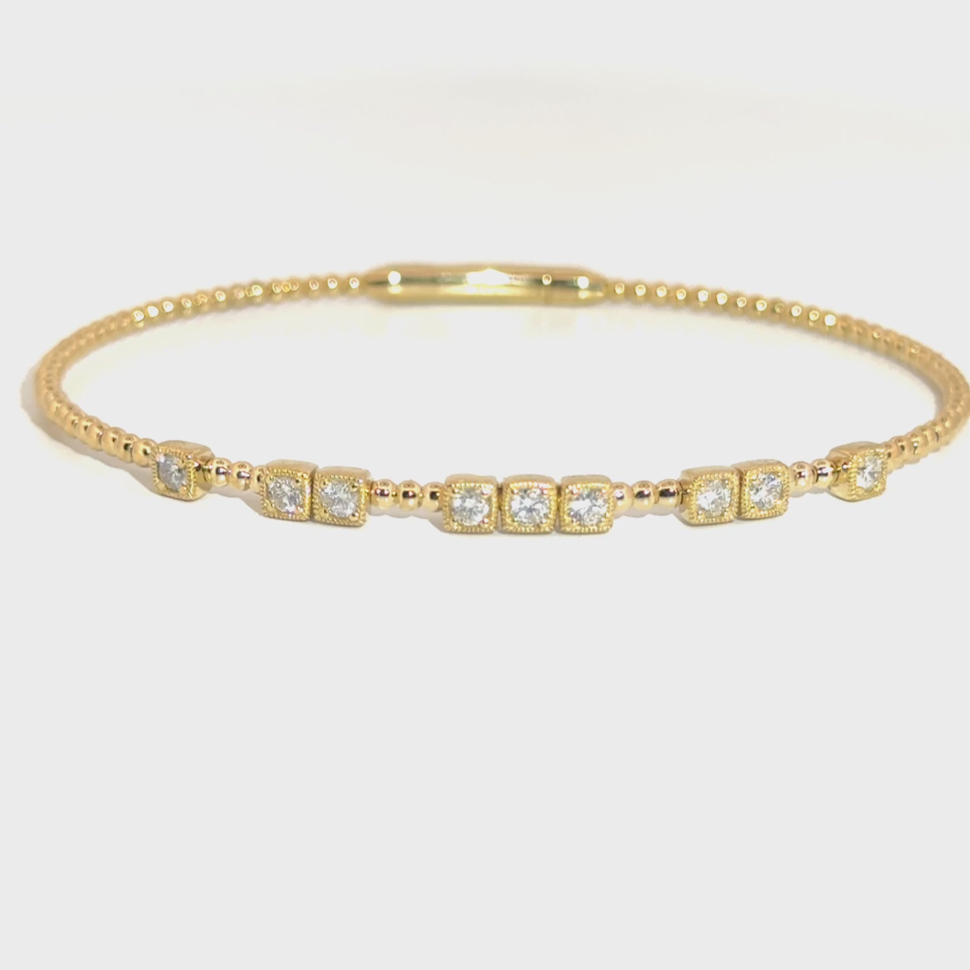 .50cttw. Diamond Flexible Bangle in 14K White Gold