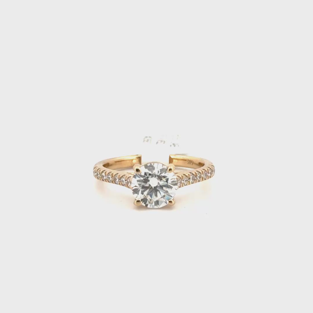 1.51ct. F VVS2 Round Lab Grown Diamond Engagement