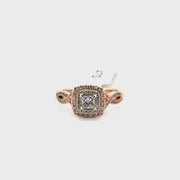 Natural Diamond Engagement 14K Rose Gold Sz 6