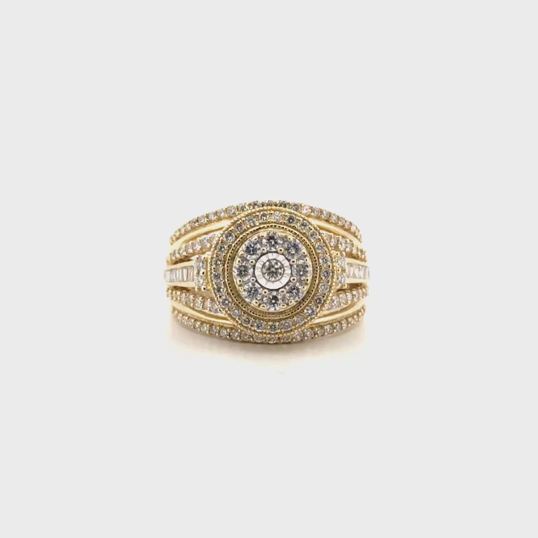 Estate Diamond Ring Set in 10K Yellow Gold