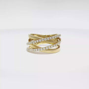 Natural Diamond Fashion Ring in 14K Yellow Gold