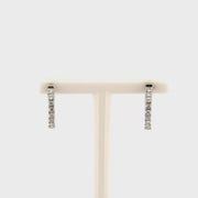 .25cttw. Natural Diamond Huggies in 14K White Gold