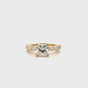 2.02ct. F VS1 Lab Grown Princess Cut Diamond in 14K Yellow Gold Mounting Sz 7