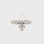 2.01ct. E VS1 Lab Grown Pear Shape Diamond Engagement Ring Sz 7