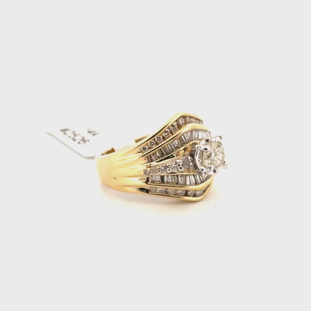 14K Yellow Gold Diamond Ring