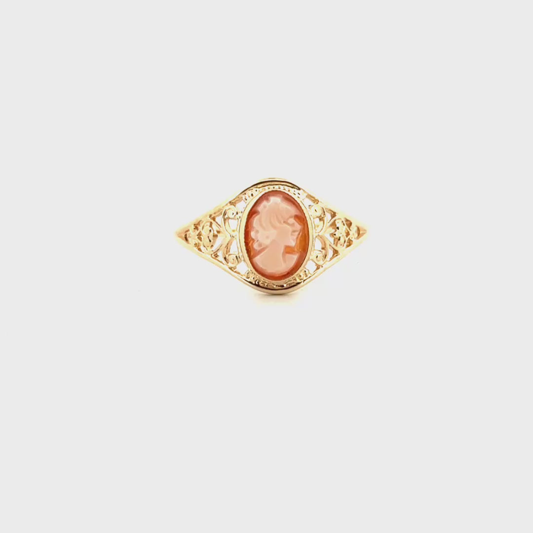 Cameo Ring in 10K Yellow Gold