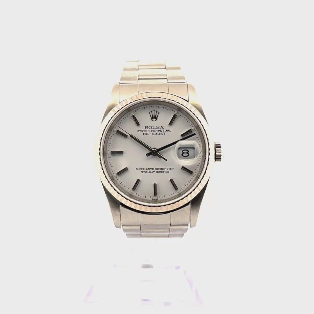 36mm Datejust Model 16234 White Dial Fluted (2000)
