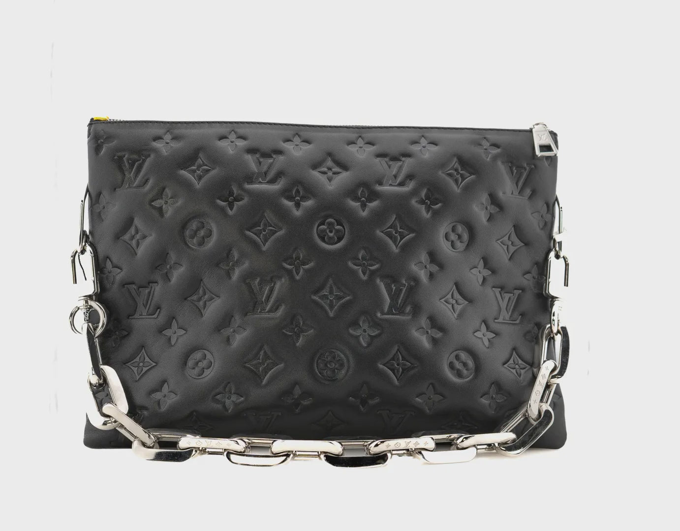 Louis Vuitton Coussin MM Monogram Embossed Puffy Lambskin Noir