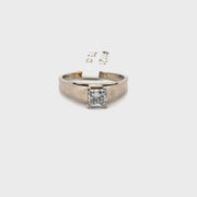 .73ct. Princess Cut in 14k White Gold Setting Sz 7