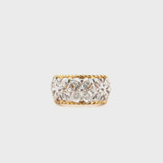 14K Yellow Gold Diamond Fashion Estate Ring Sz 6.5