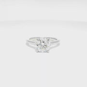 1.83ct. E VS1 Lab Grown Round in 14K White Gold Cathedral Sz 7
