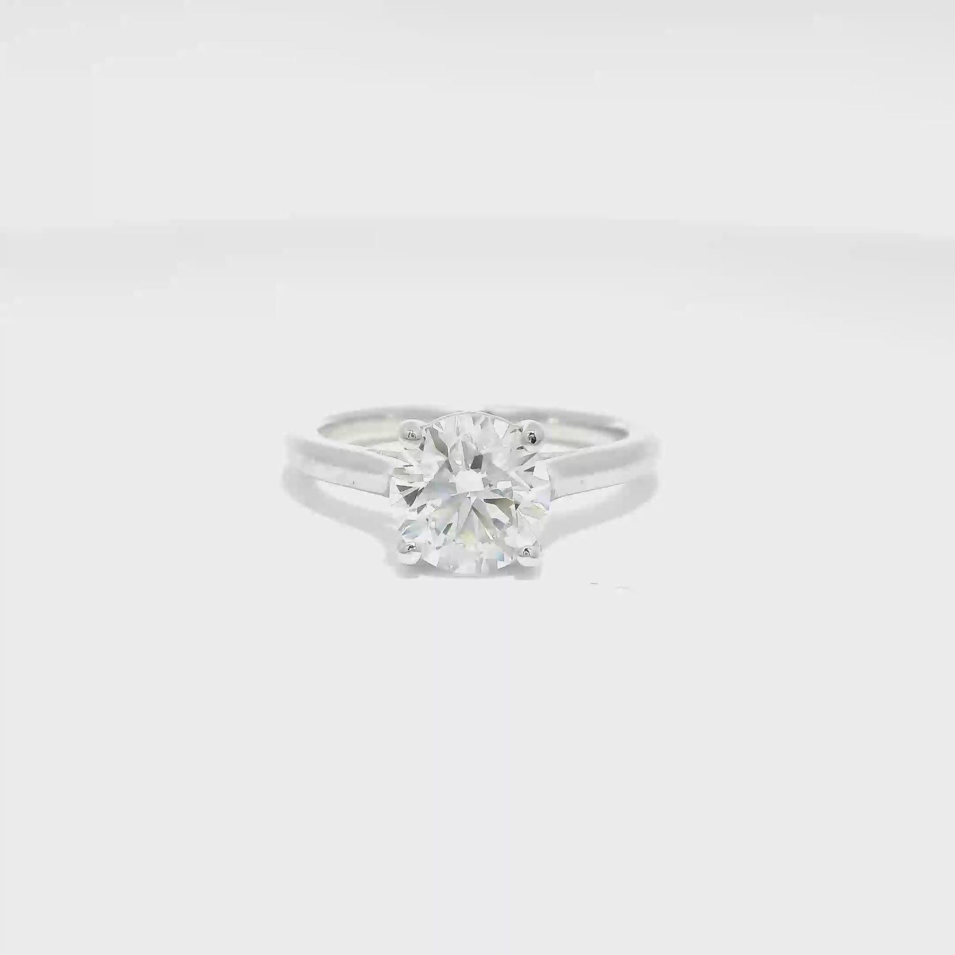 1.83ct. E VS1 Lab Grown Round in 14K White Gold Cathedral