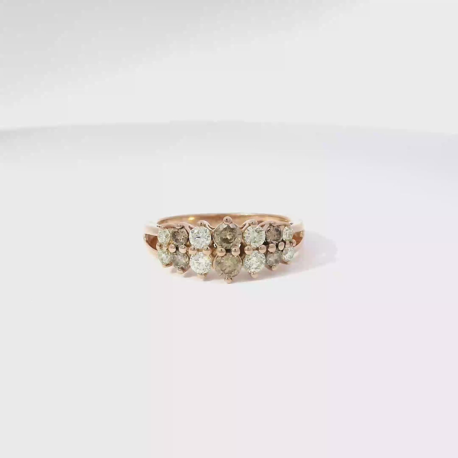 Effy Whiskey & White Diamond Fashion Ring in 14K Rose Gold