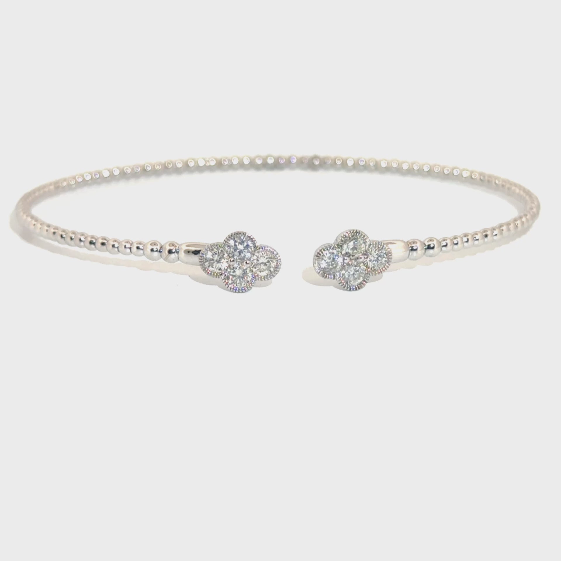 .70cttw. Diamond Flexible Bangle in 14K White Gold