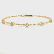 .35cttw. Diamond Flexible Bangle in 14K Yellow Gold