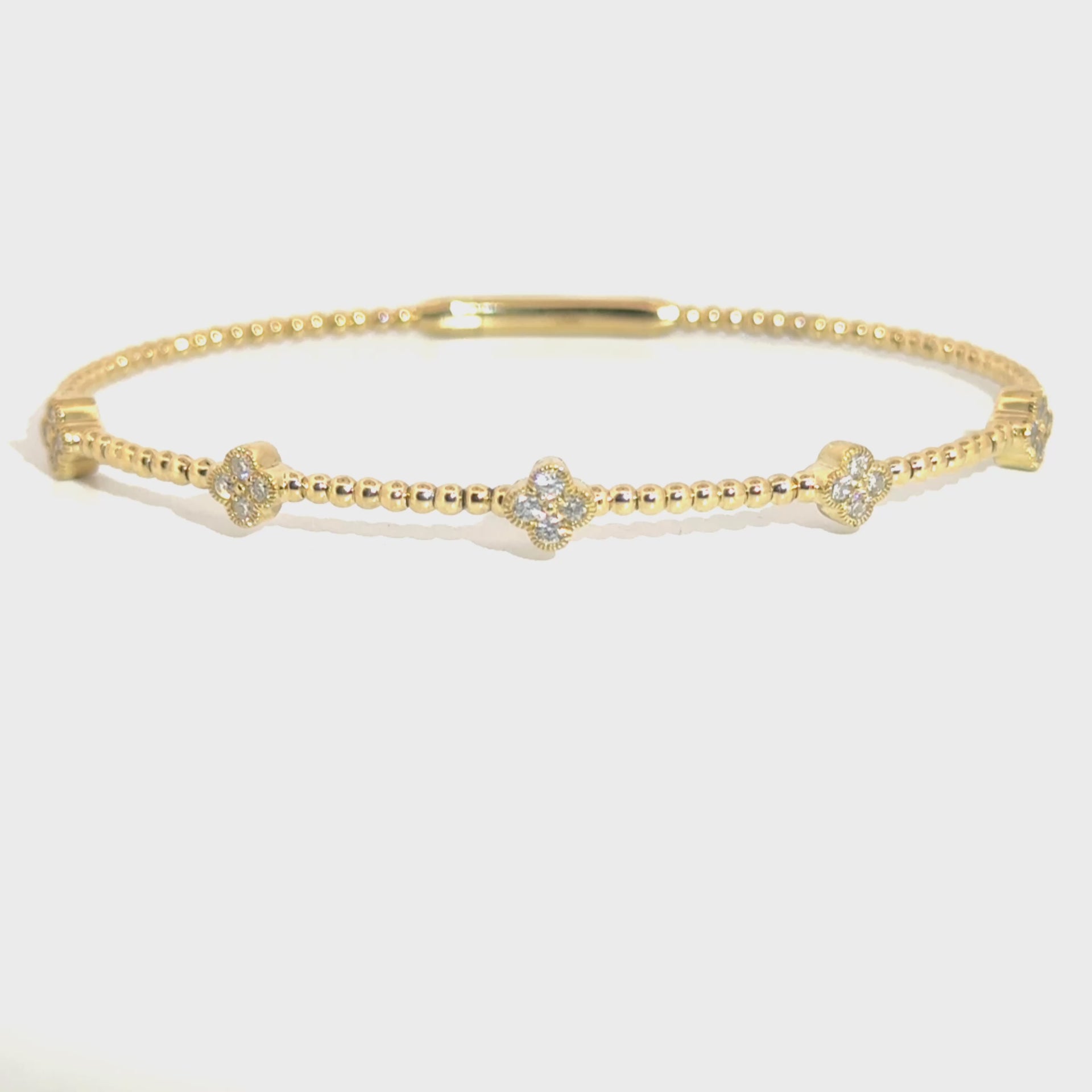 .35cttw. Diamond Flexible Bangle in 14K Yellow Gold