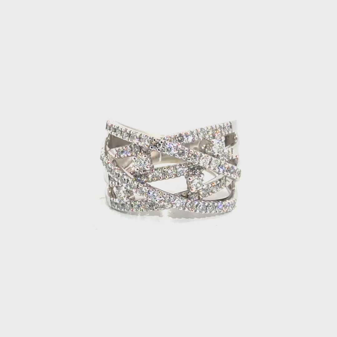 Natural Diamond Fashion Ring in 14K White Gold