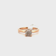 1.0ct. Natural Diamond Engagement Ring Set in 14K Rose Gold Sz 7