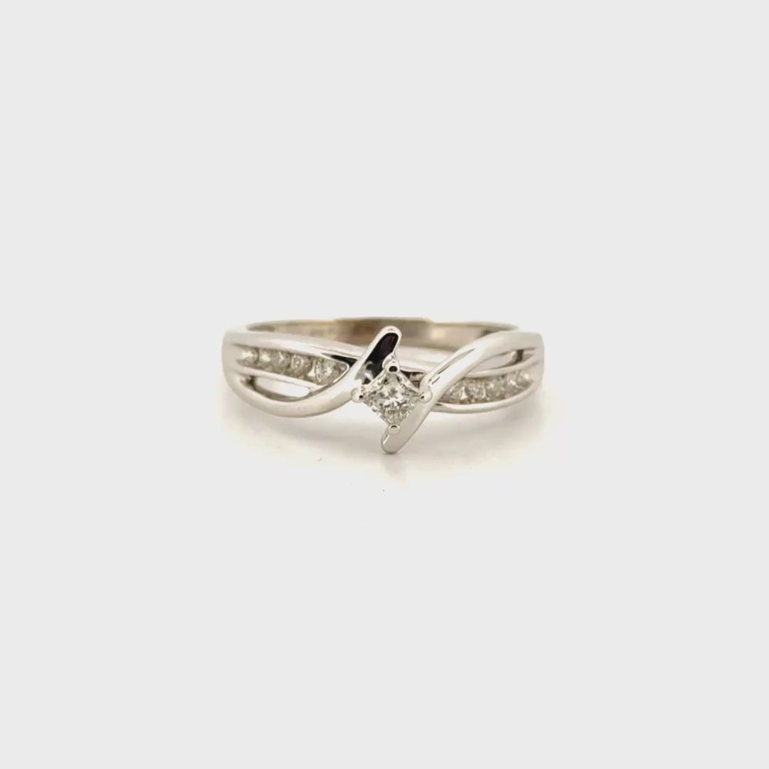 Natural Diamond Fashion Ring in 10K White Gold