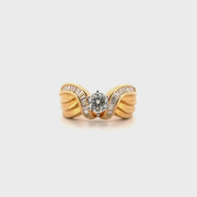 Diamond Estate Ring Set in 14K Yellow Gold Sz 6.5