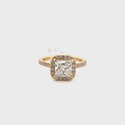 2.02ct. F VS1 Lab Grown Princess Cut Diamond Engagement Ring Sz 7
