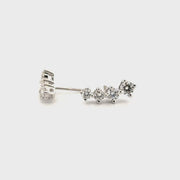 Multistone Lab Grown Diamond Fashion Earrings in 14K White Gold