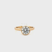 2ct. Round G VS1 Lab Grown Round Diamond Bezel Set Sz 7