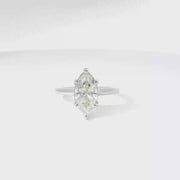 2.0ct. E VS1 Lab Grown Marquise in 14K White Gold Cathedral Sz 7