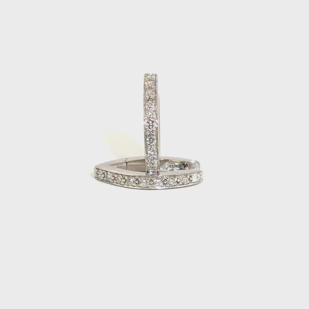 Natural Diamond Earrings in 14K White Gold