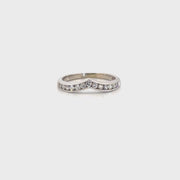 Natural Diamond Band in 14K White Gold Sz 6.5