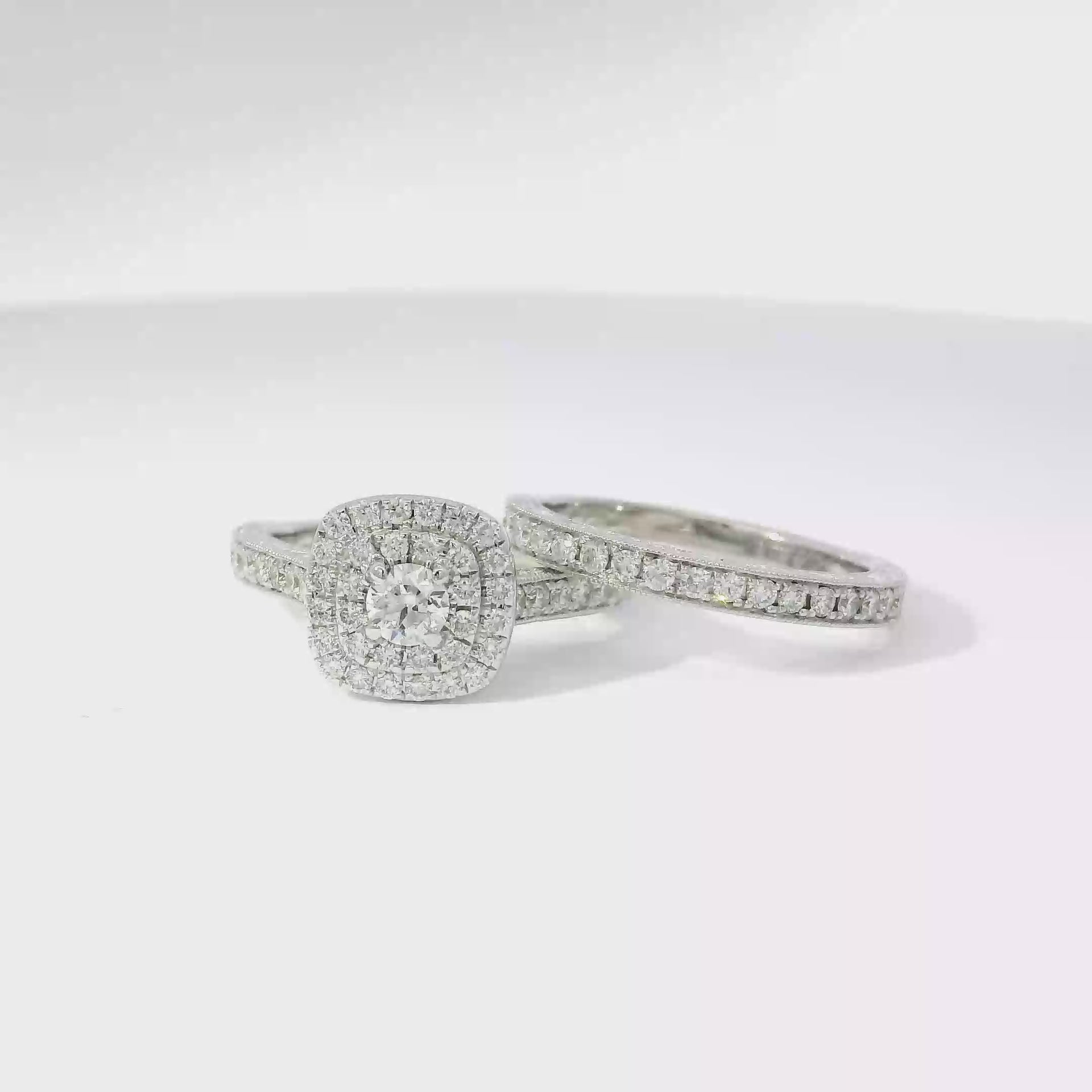 Neil Lane Natural Diamond Engagement Ring & Matching Band in 14K White Gold