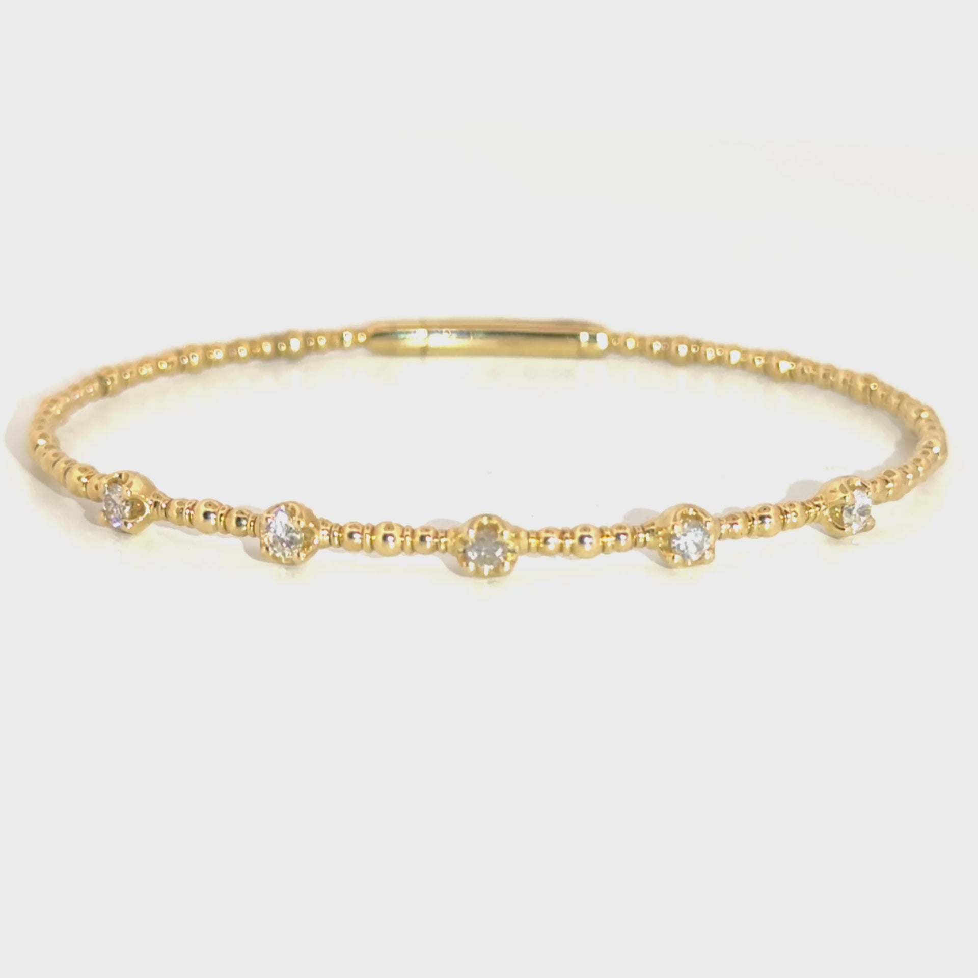 .40cttw. Diamond Flexible Bangle in 14K Yellow Gold