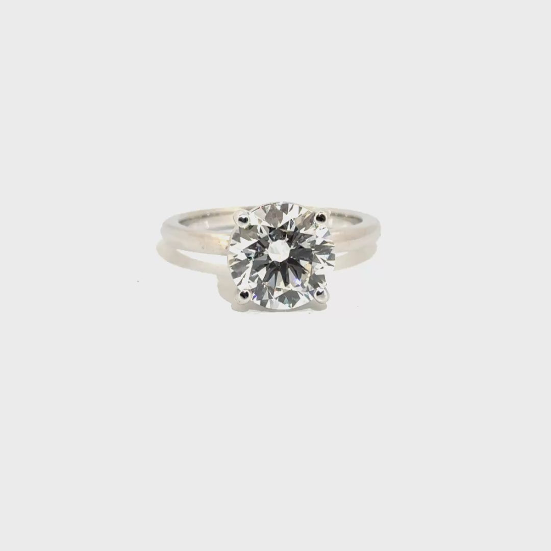 3.01ct. E VS1 Round Lab Grown Diamond in 14K White Gold Mounting