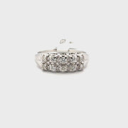 Natural Diamond Band Set in 14K White Gold Sz 10.5