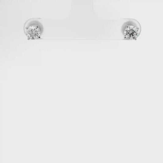 1cttw. F VS1 Lab Grown Diamond Ear Studs in 14K White Gold