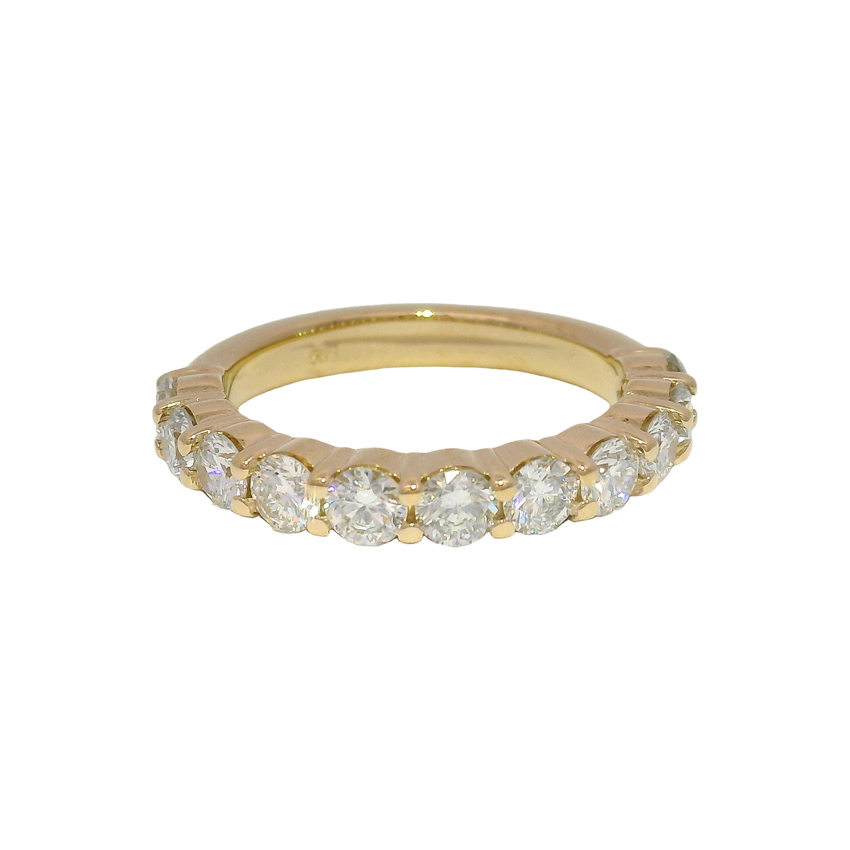 1.1cttw. F VS Lab Grown Diamond Band in 14K Yellow Gold Size 7