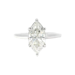 2.0ct. E VS1 Lab Grown Marquise in 14K White Gold Cathedral