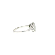 Vintage Style Natural Diamond Ring in 14K White Gold Sz 7