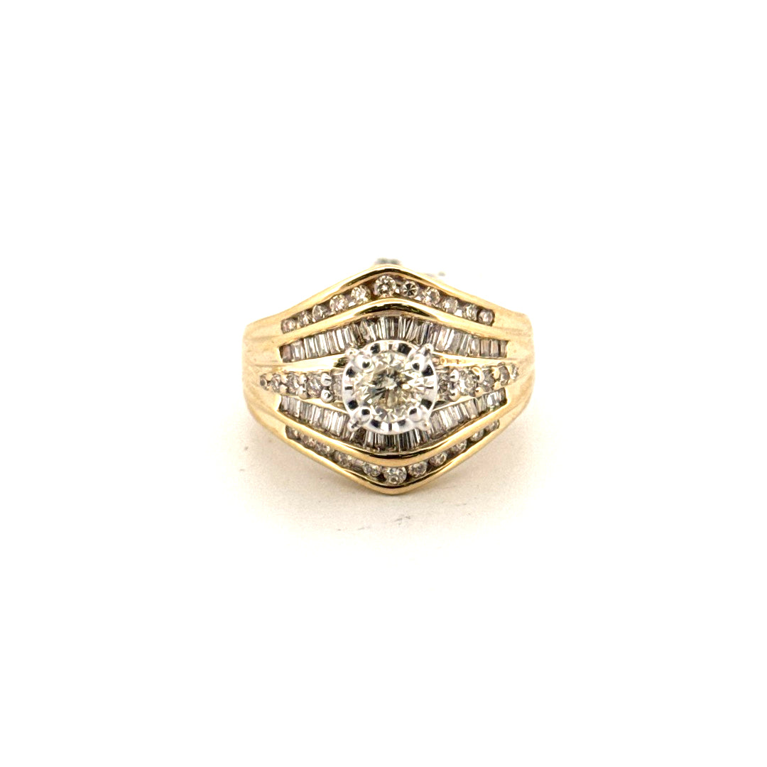 14K Yellow Gold Diamond Ring