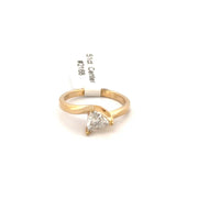 Trillion Cut Diamond Ring Sz 7