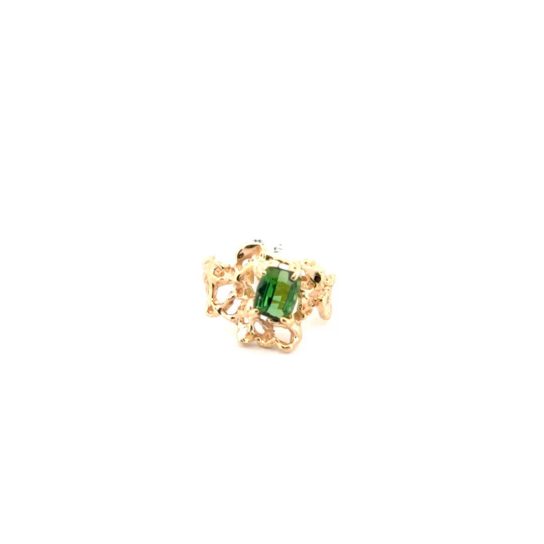 1.61ct. Green Tourmaline Ring Set in 14K Yellow Gold