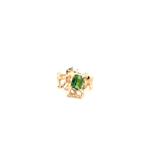 1.61ct. Green Tourmaline Ring Set in 14K Yellow Gold