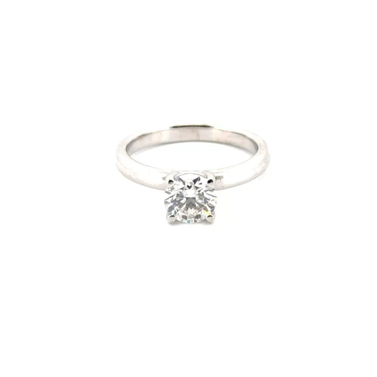 1.10ct. F VS1 Lab Grown Round Diamond Solitaire Set in 14K White Gold