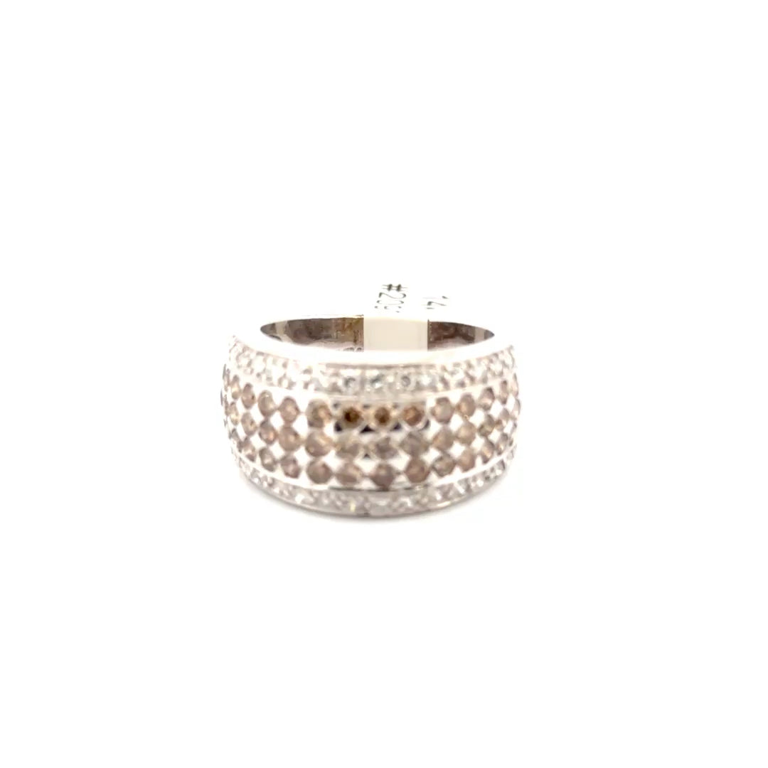 14K White Gold Diamond Fashion Band